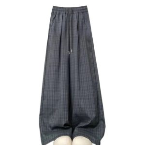 Trendy Oversized Plaid Cargo Pants for Y2K and 90s Fashion Lovers