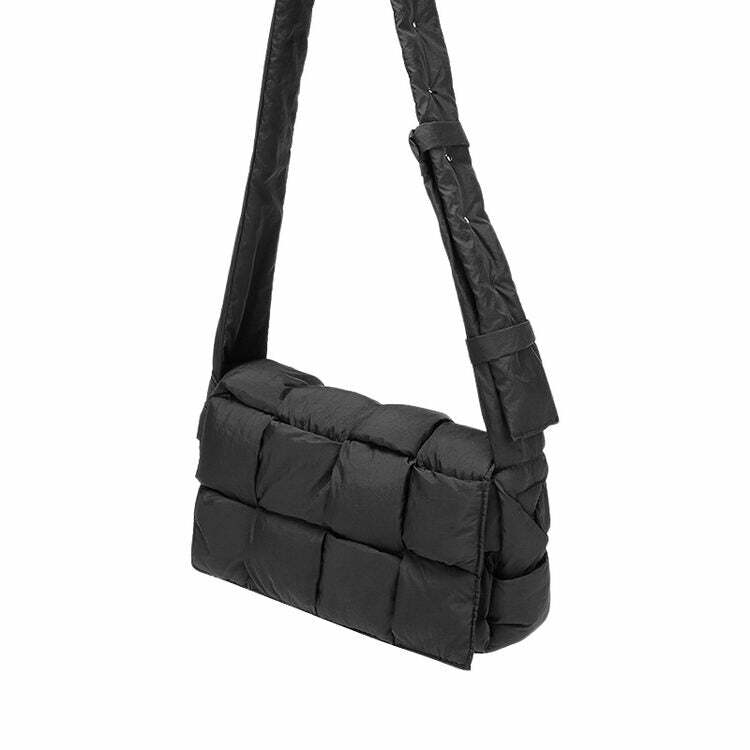 Trendy Rectangular Padded Crossbody Bag for Y2K and 90s Fashion Lovers