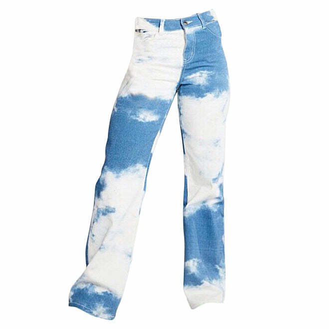 Trendy Tie Dye Wide Leg Pants for Y2K Summer Outfits and Grunge Style