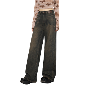 Trendy Y2K Brown Baggy Jeans for Effortless Summer Outfits