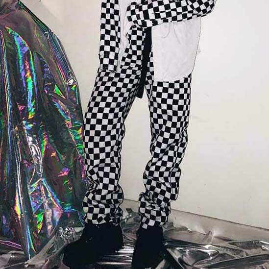 Trendy Y2K Checker Pants for Stylish Summer Outfits and Grunge Aesthetic