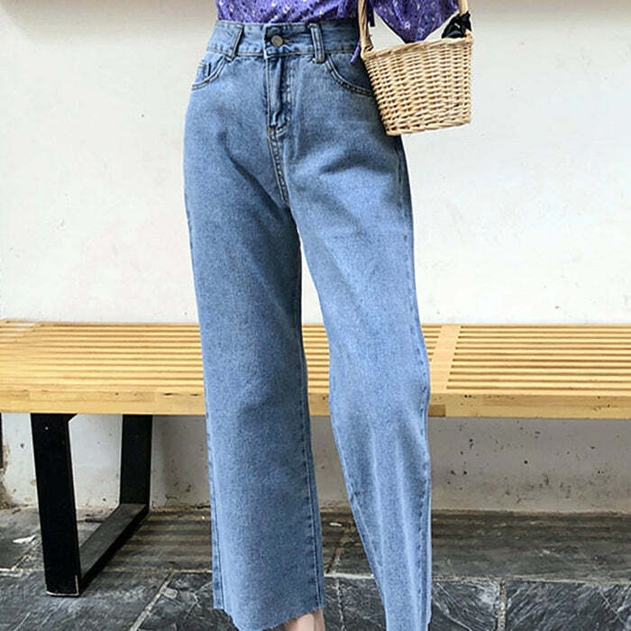 Trendy Y2K Crop Jeans: Perfect for Summer Outfits & 90s Fashion Vibes