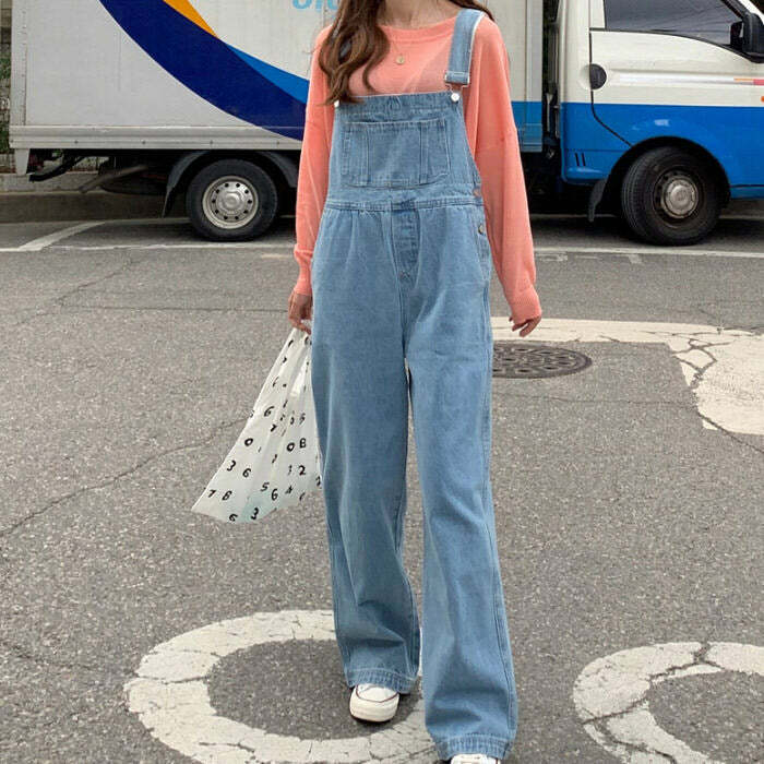 Trendy Y2K Denim Overalls for Effortless Summer Outfits & Grunge Style