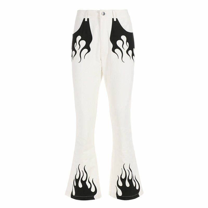 Trendy Y2K Flared Trousers for a Chic Summer Outfit Look