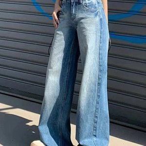 Trendy Y2K Light Wash Wide-Leg Jeans for Effortless Summer Style