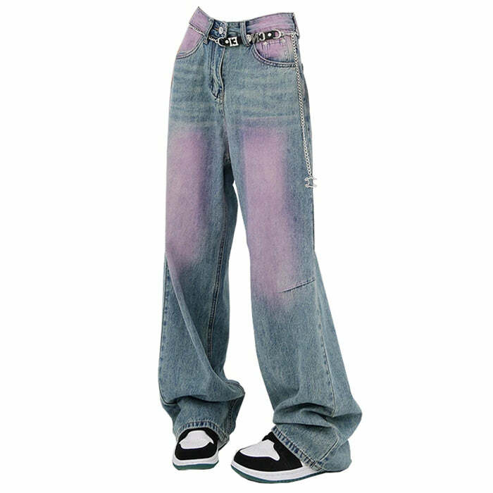 Trendy Y2K Skater Girl Baggy Jeans for Effortless Summer Style