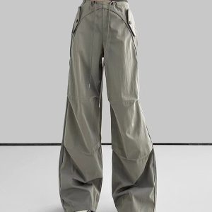 Trendy Y2K Wide-Leg Cargo Pants for Effortless Summer Style