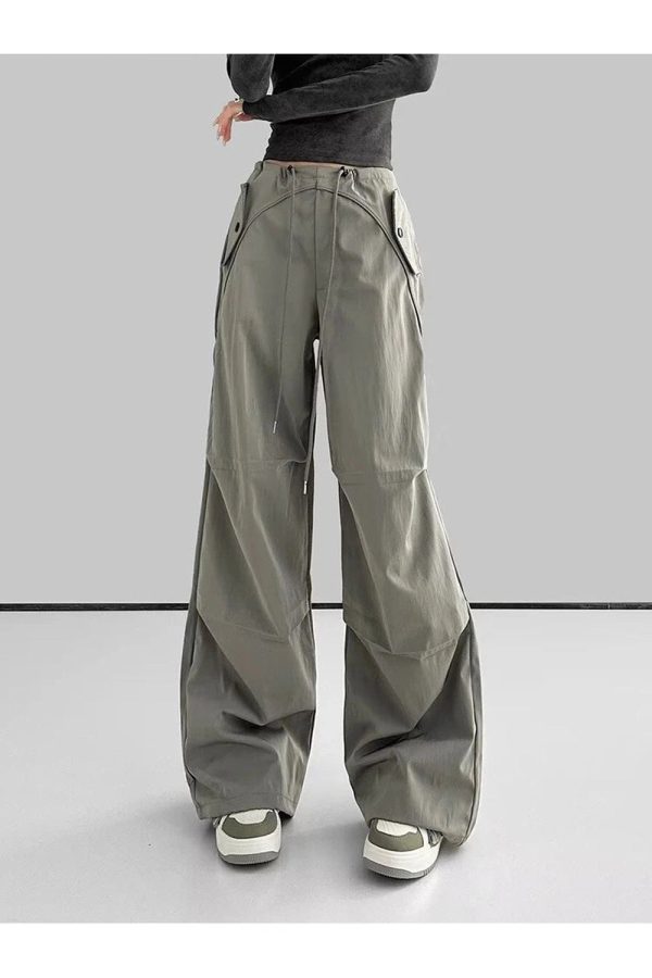 Trendy Y2K Wide-Leg Cargo Pants for Effortless Summer Style