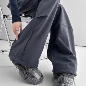 Trendy Y2K Wide-Leg Cargo Pants for Effortless Summer Style