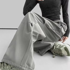 Trendy Y2K Wide-Leg Cargo Pants for Effortless Summer Style