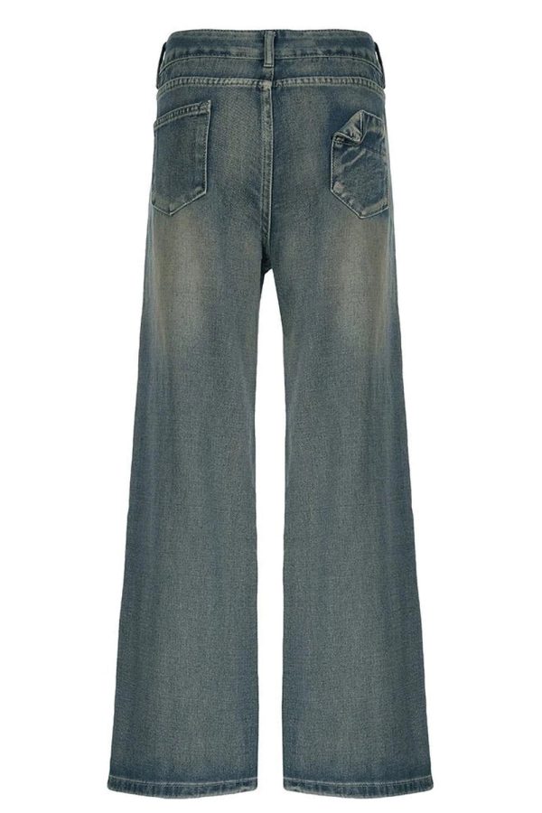 Vintage Washed Baggy Jeans: Y2K Fashion Essential for Effortless Style