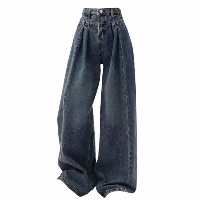 Vintage Y2K Wide Leg Jeans: Embrace 90s Fashion with a Grunge Twist