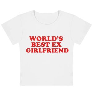 World's Best Ex Girlfriend Y2K Slogan Tee - Trendy Grunge Aesthetic Top