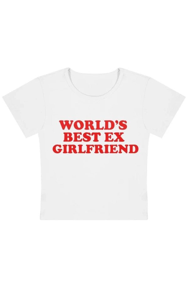 World's Best Ex Girlfriend Y2K Slogan Tee - Trendy Grunge Aesthetic Top