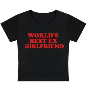 World's Best Ex Girlfriend Y2K Slogan Tee - Trendy Grunge Aesthetic Top