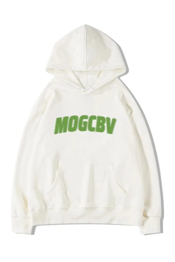 Y2K Aesthetic Minimalist Block Letter Hoodie for Effortless Style