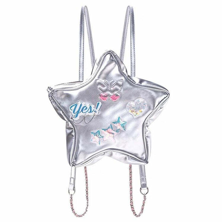 Y2K Aesthetic Star-Shaped Backpack for Trendy Summer Outfits