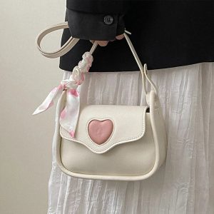 Y2K Aesthetic Sweetheart Charm Shoulder Bag for Trendy Summer Outfits