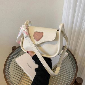 Y2K Aesthetic Sweetheart Charm Shoulder Bag for Trendy Summer Outfits