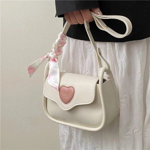 Y2K Aesthetic Sweetheart Charm Shoulder Bag for Trendy Summer Outfits