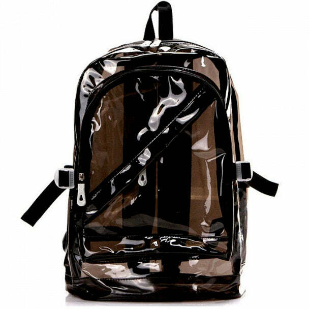 Y2K Clear Backpack: Trendy 90s Fashion Essential for Summer Outfits