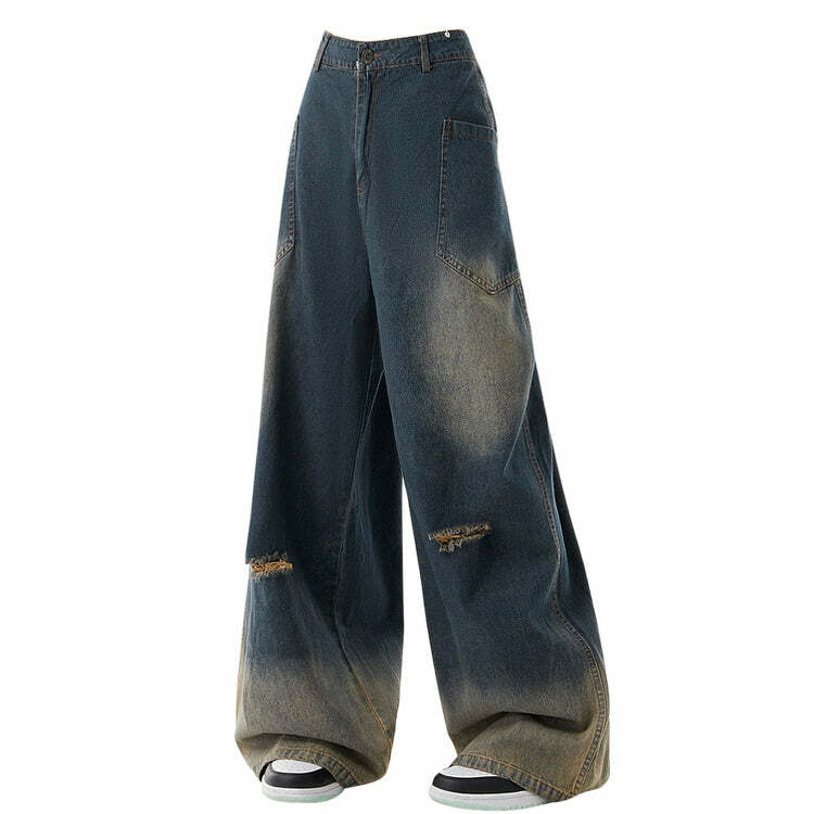 Y2K Fashion 90's Kids Wide Leg Jeans for Trendy Summer Outfits