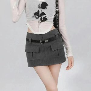 Y2K Fashion Black Rose Sheer Layered Top for Trendy Summer Outfits