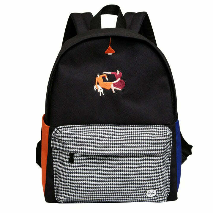 Y2K Fashion Cat Ladies Backpack: Trendy Grunge Aesthetic Bag for Outfits