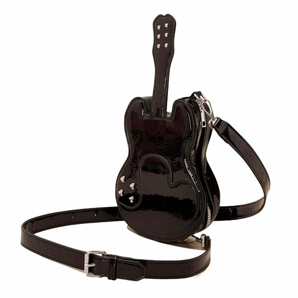 Y2K Fashion Guitar Shaped Crossbody Bag for Trendy Summer Outfits