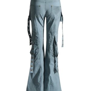 Y2K Fashion Hybrid Harness Split Jeans for Trendy Summer Outfits