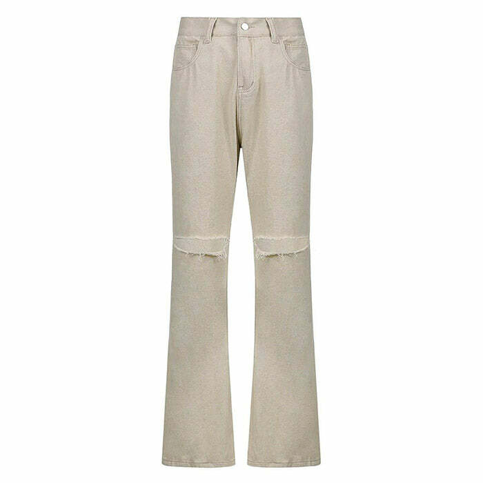 Y2K Fashion Portrait Mode Flare Jeans for Trendy Summer Outfits