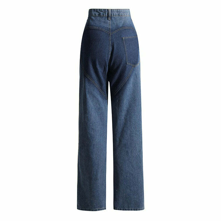 Y2K Fashion Showgirl Hollow Out Criss Cross Baggy Jeans for Trendy Looks