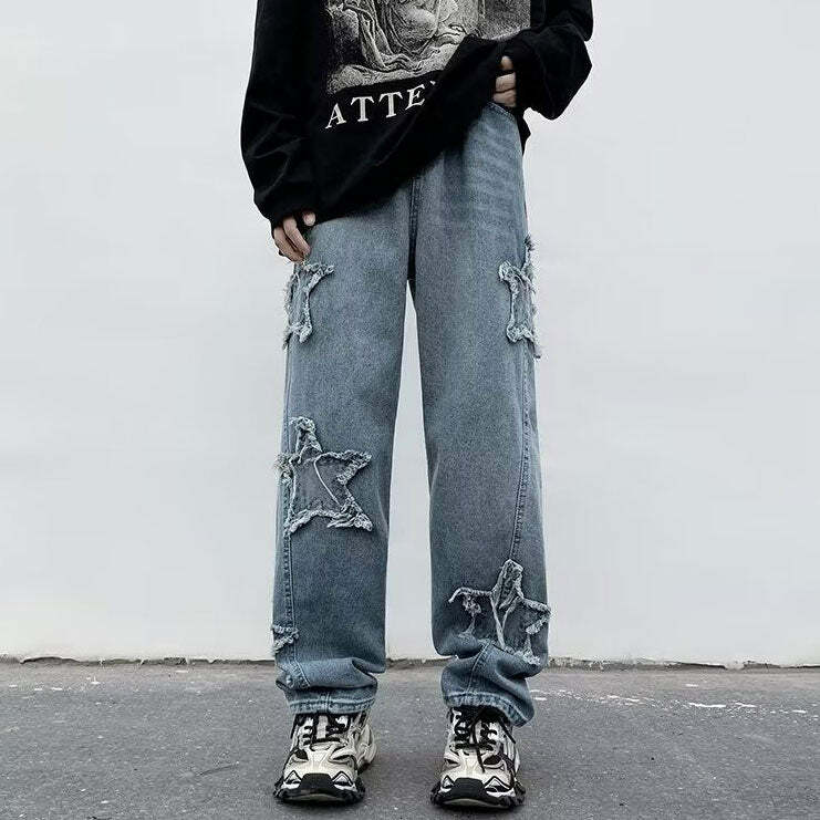 Y2K Fashion Superstar Behavior Baggy Jeans for Trendy Summer Outfits