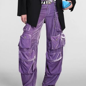 Y2K Fashion Velvet Vibe Utility Cargo Pants for Trendy Summer Outfits