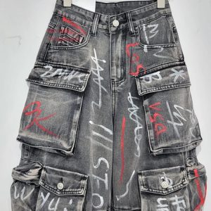 Y2K Grunge Aesthetic Cargo Jeans for Trendy Summer Outfits