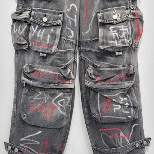 Y2K Grunge Aesthetic Cargo Jeans for Trendy Summer Outfits