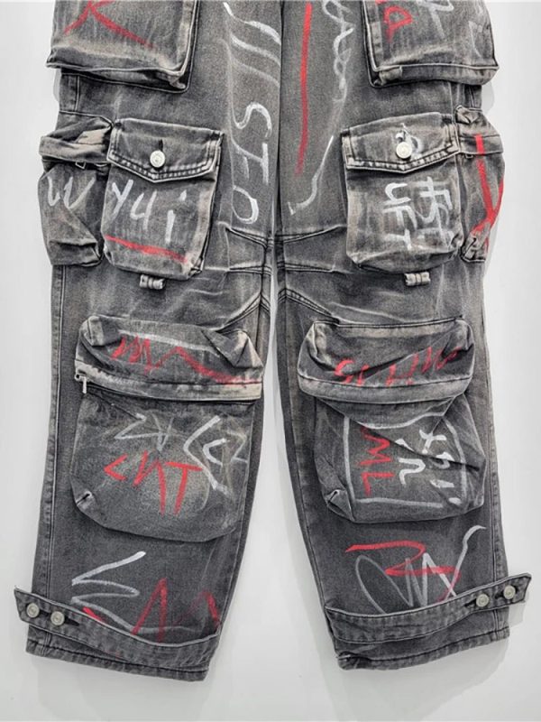 Y2K Grunge Aesthetic Cargo Jeans for Trendy Summer Outfits