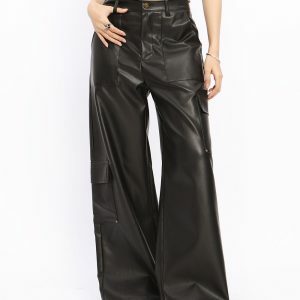 Y2K Grunge Aesthetic Leather Trousers for Trendy Summer Outfits