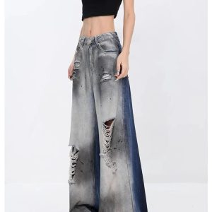 Y2K Grunge Distressed Jeans for Trendy Summer Outfits and Aesthetic Looks