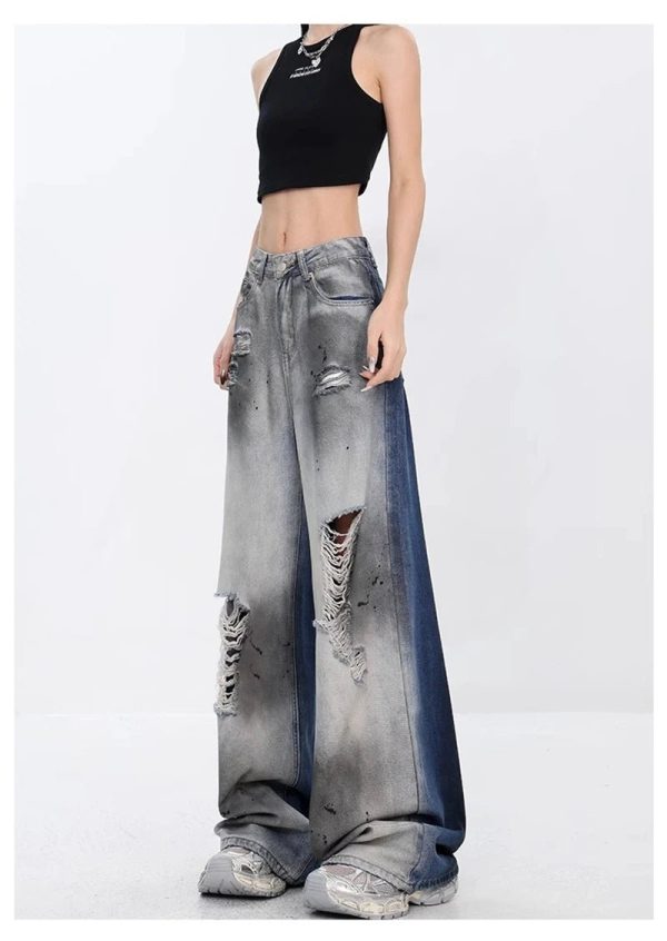 Y2K Grunge Distressed Jeans for Trendy Summer Outfits and Aesthetic Looks