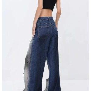 Y2K Grunge Distressed Jeans for Trendy Summer Outfits and Aesthetic Looks