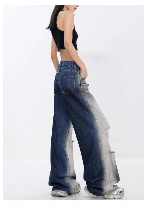 Y2K Grunge Distressed Jeans for Trendy Summer Outfits and Aesthetic Looks