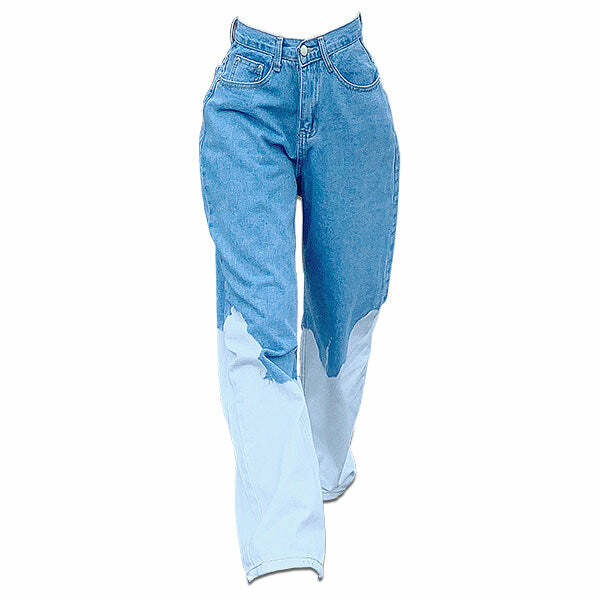 Y2K Grunge Fade Away Jeans: Trendy Baggy Style for Effortless Outfits