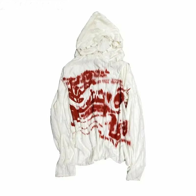 Y2K Grunge Graffiti Hoodie: Trendy Streetwear for Bold Fashionistas