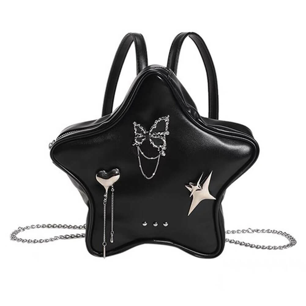 Y2K Grunge Star-Shaped Mini Backpack for Trendy Summer Outfits