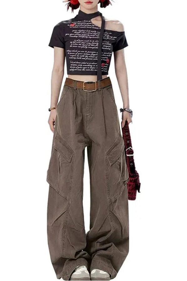 Y2K Grunge Utility Cargo Pants for Trendy Summer Outfits