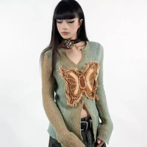 Y2K Mystic Wing Top: Trendy Summer Outfit for Effortless Style