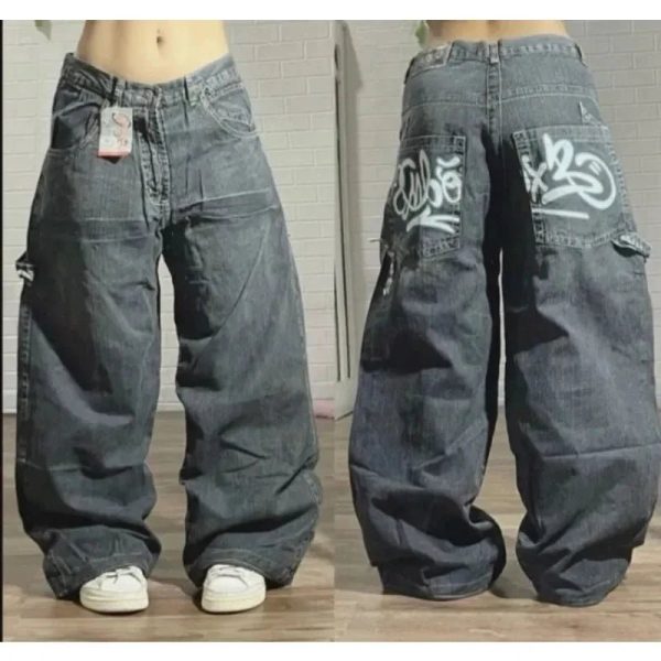 Y2K Oversized Cargo Jeans: Trendy Grunge Style for Effortless Outfits