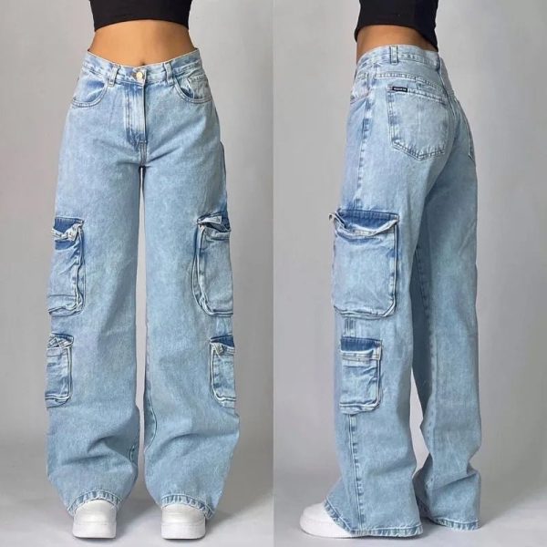 Y2K Oversized Cargo Jeans: Trendy Grunge Style for Effortless Outfits