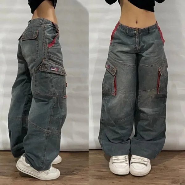 Y2K Oversized Cargo Jeans: Trendy Grunge Style for Effortless Outfits